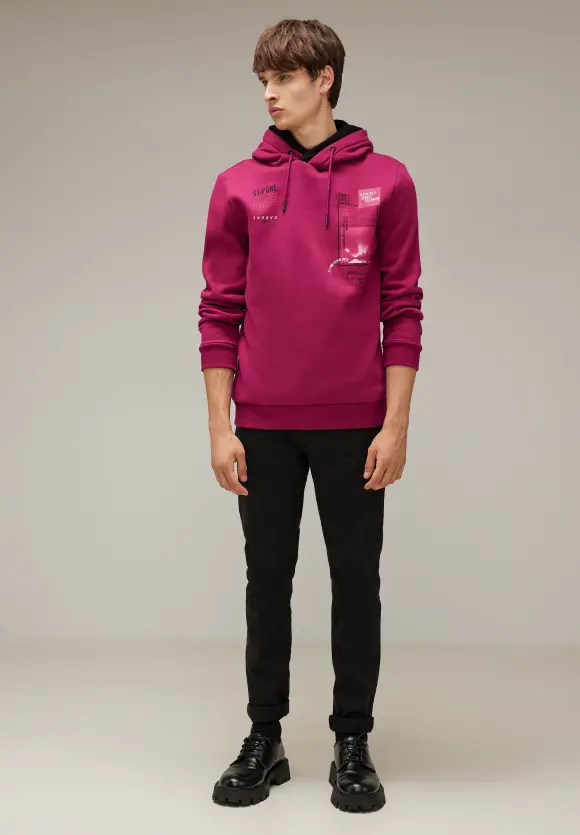 Printmix Sweatshirt - sangria red