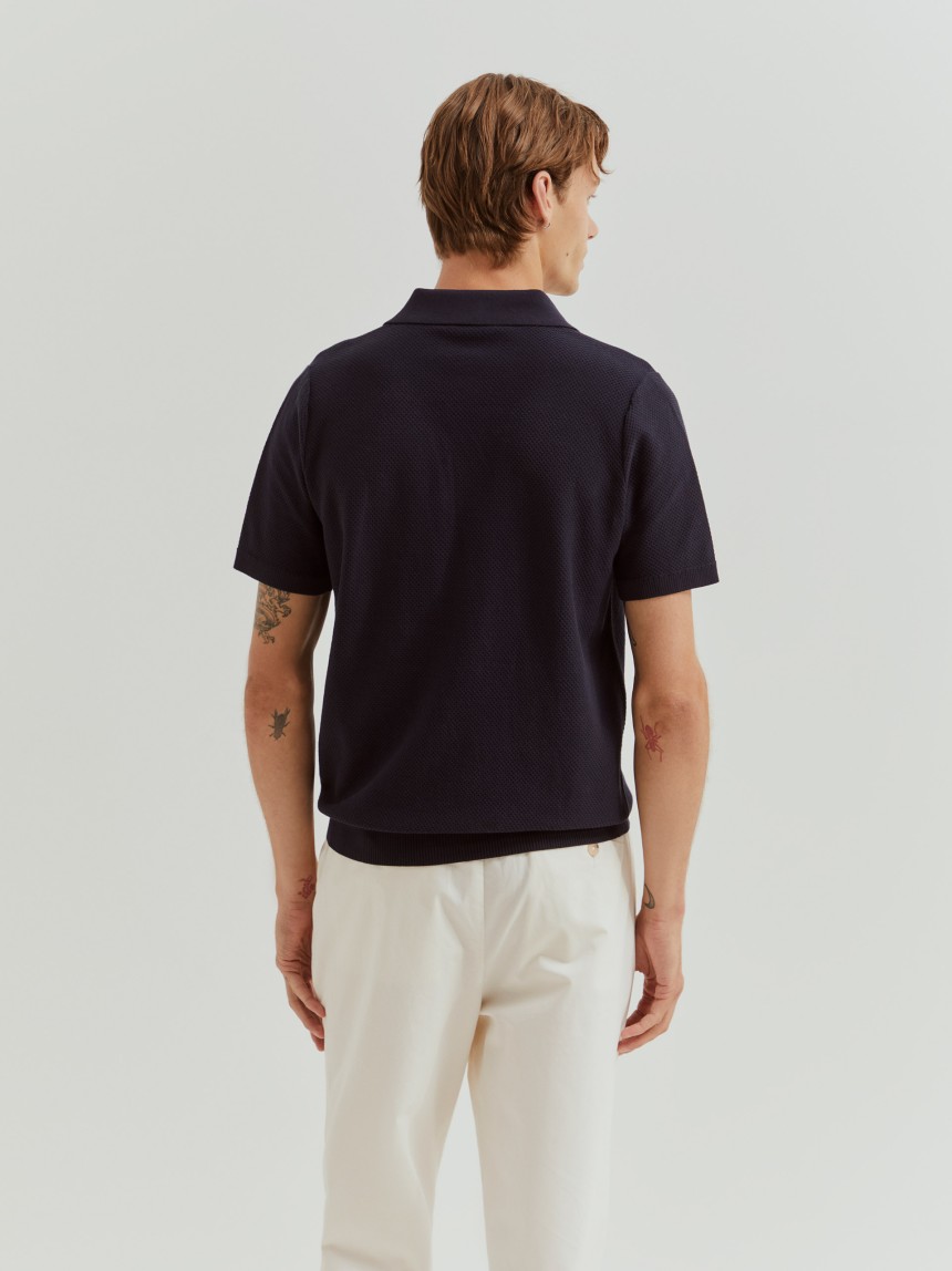 Polo regular fit com textura