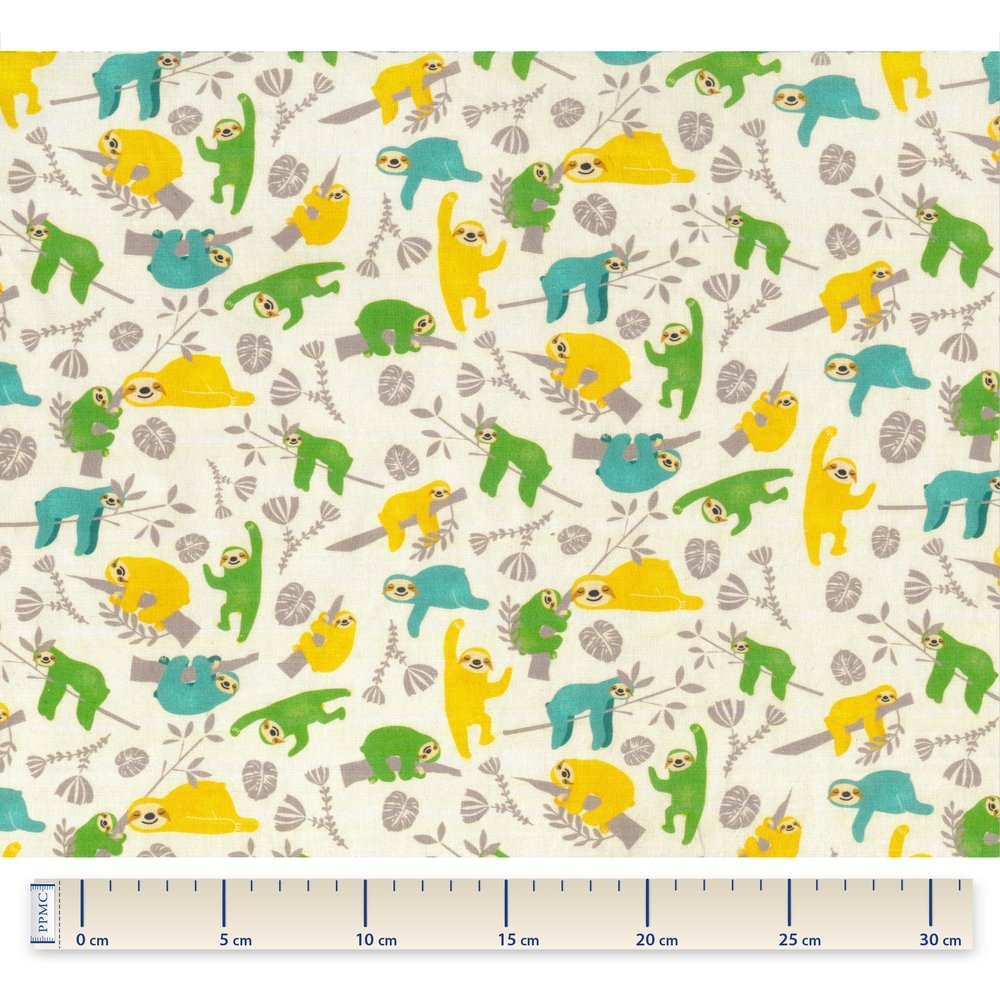 Coupon Tissu 50 Cm Paresseux