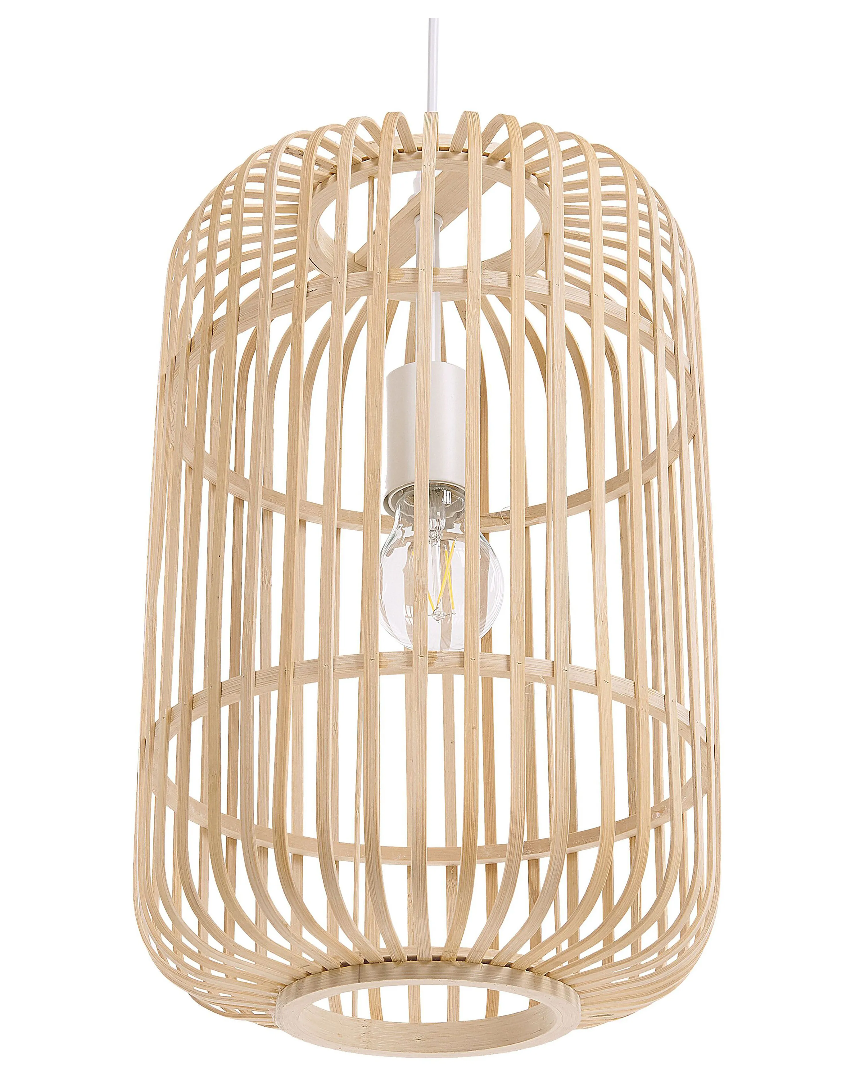 Hanglamp AISNE Bamboehout Lichtbruin
