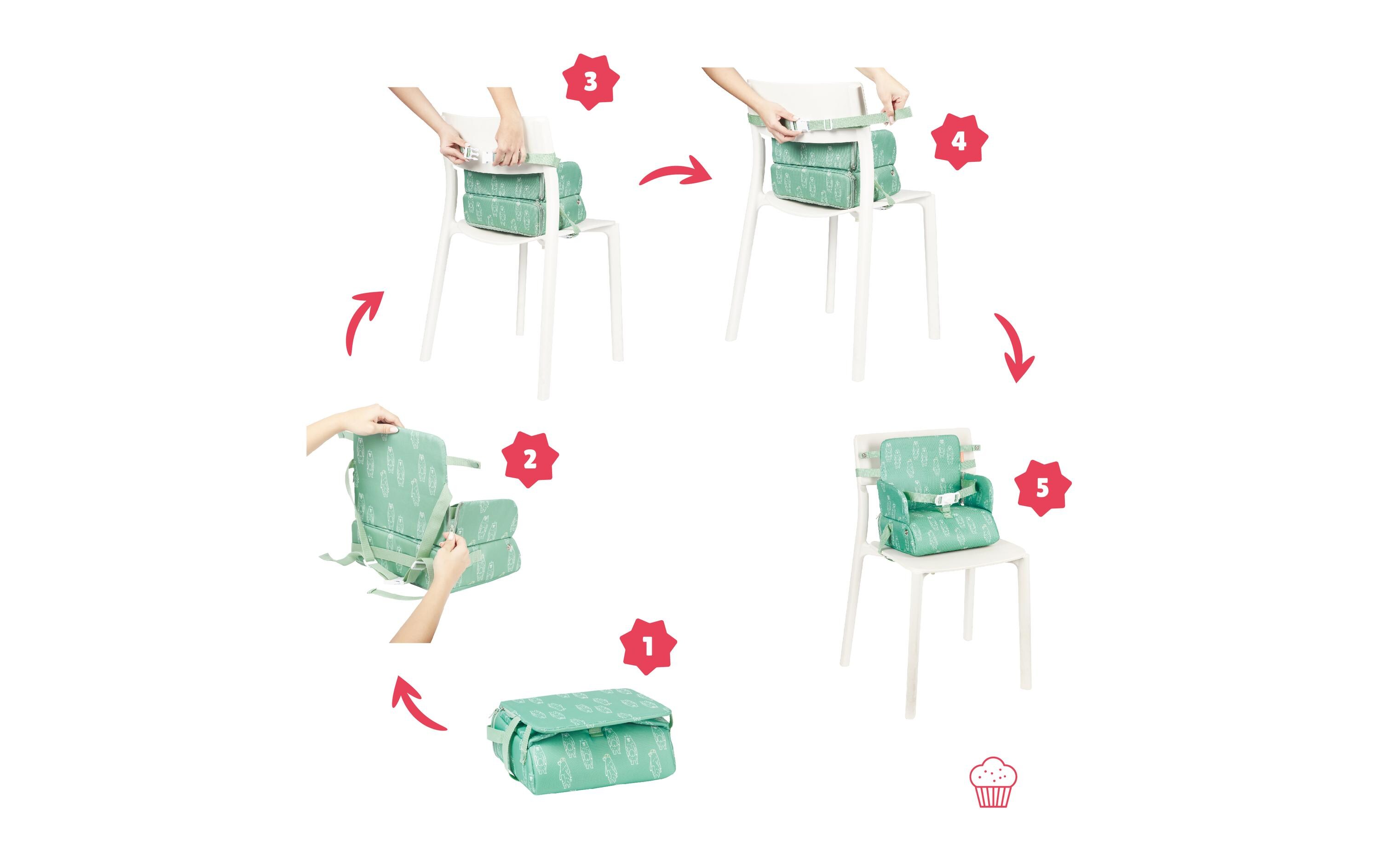 Sitzerhöhung für unterwegs Bears Mint2-in-1 Sitzerhöhung für unterwegs