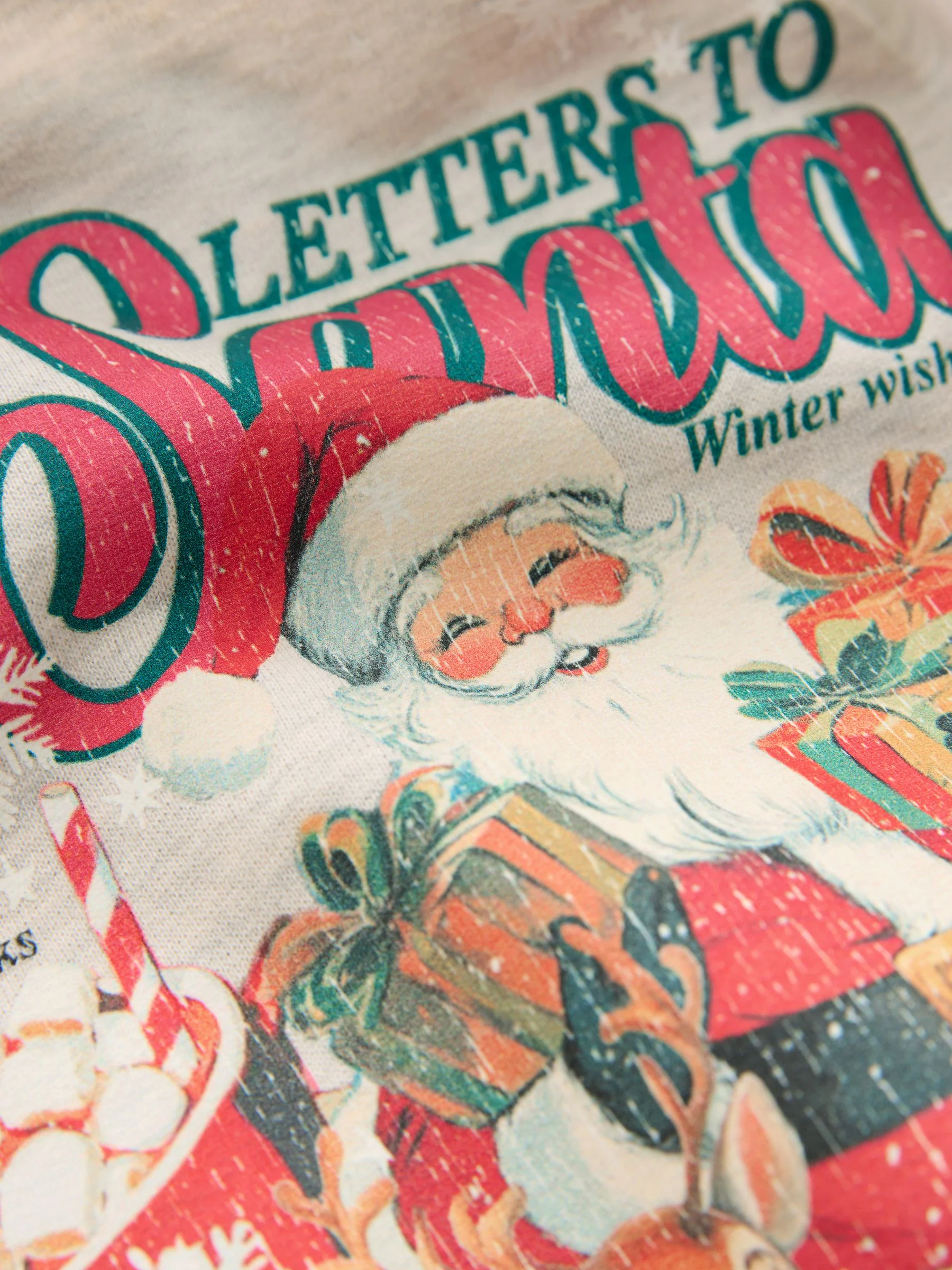 Grijs met kerstmanprint - Sweatshirt met lange mouwen (3-16jaar)