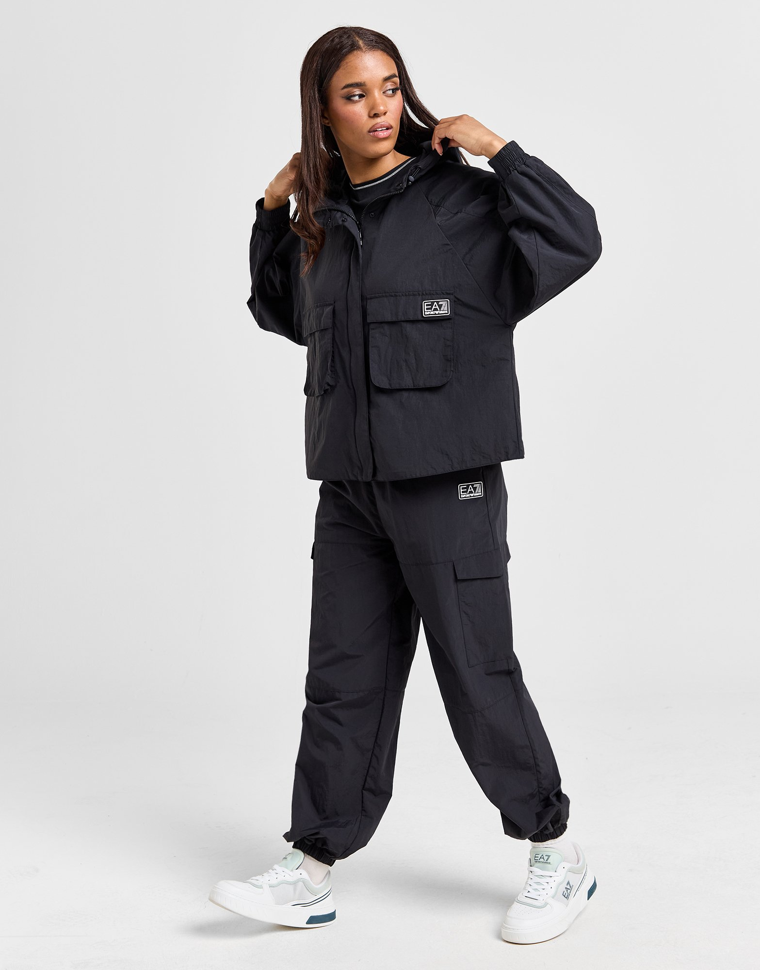 Emporio Armani EA7 Veste Zippé Woven Pocket Femme