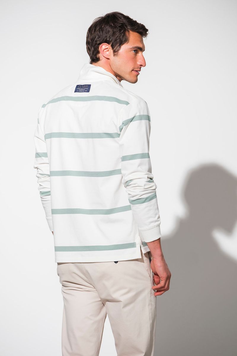 POLO JERSEY COM RISCAS