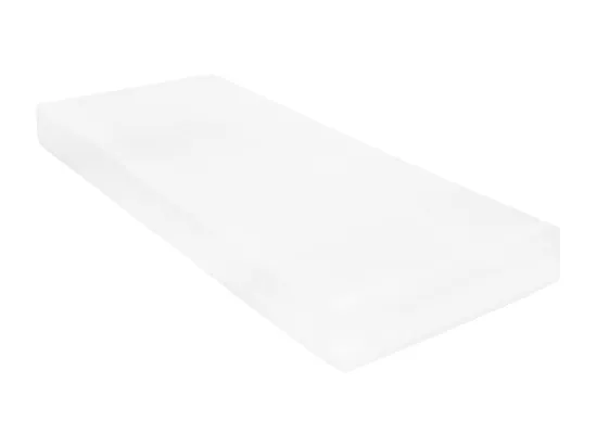 Lit de repos avec matelas 90x200 cm Blanc Bois de pin massif