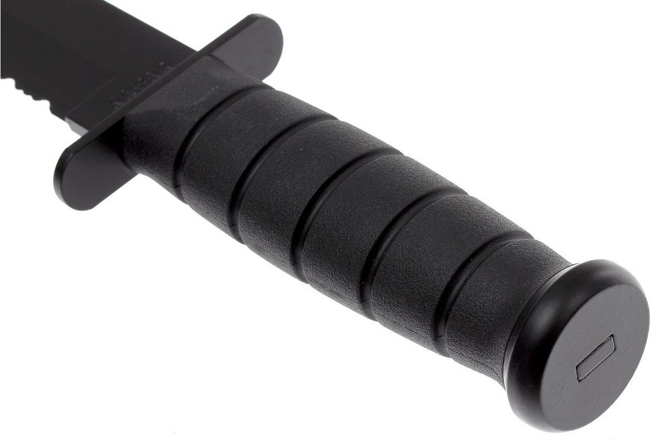 KA-BAR Tanto 1245 deels gekarteld, kydex foedraal, survivalmes