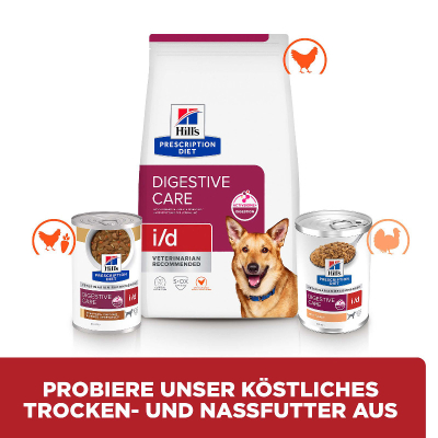 Hill's Vet Hundefutter Prescription Diet i/d Truthahn 12x360g