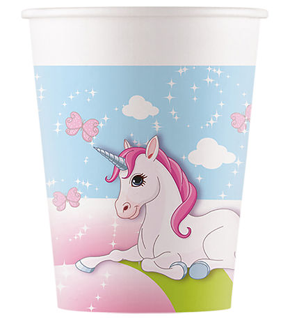 Decorata Party Pappbecher - 8er-Pack - 200 ml - Unicorn