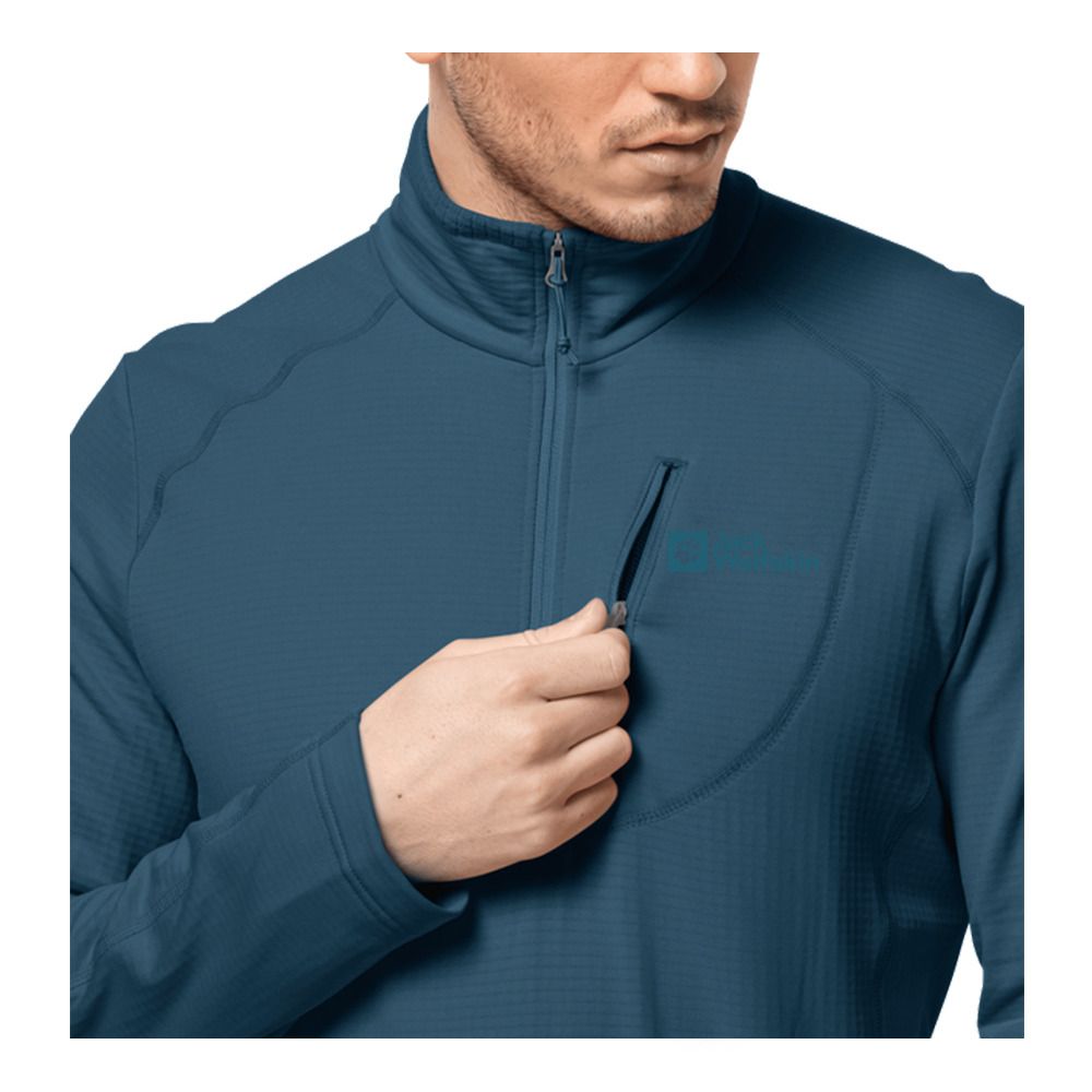 Jack Wolfskin KOLBENBERG HZ - Polaire Homme dark sea