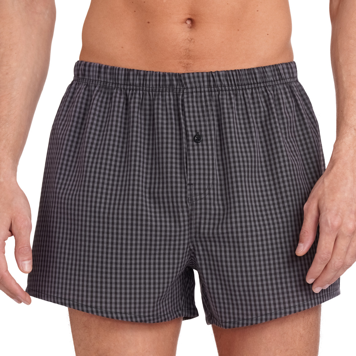 VanVaan Herren Boxershorts kariert schwarz / dunkelgrau