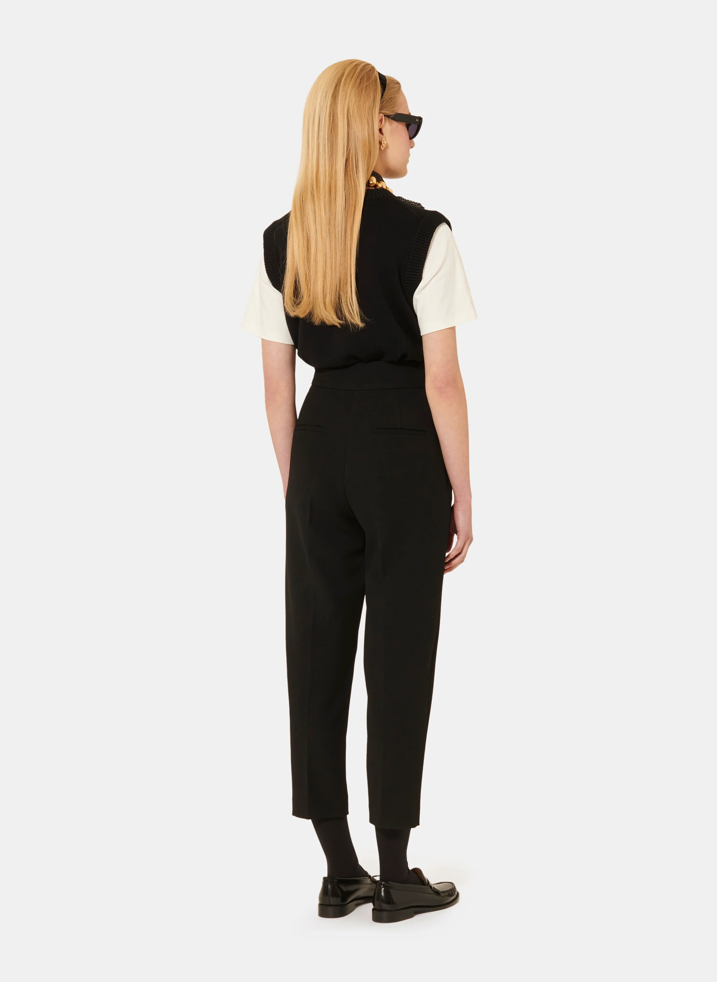 PAASO - Pantalon droit 7/8ème| Noir