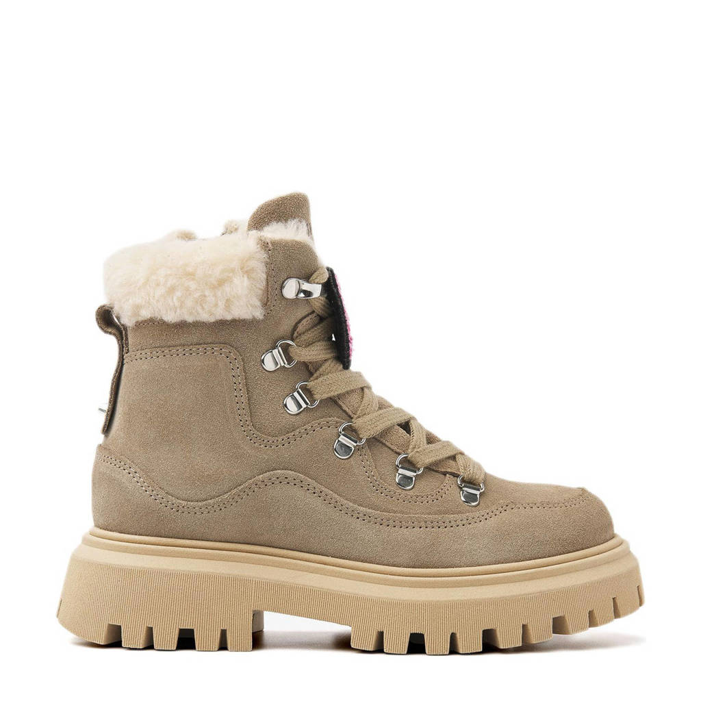 Nubikk Fae Montagne JRsuède veterboots taupe