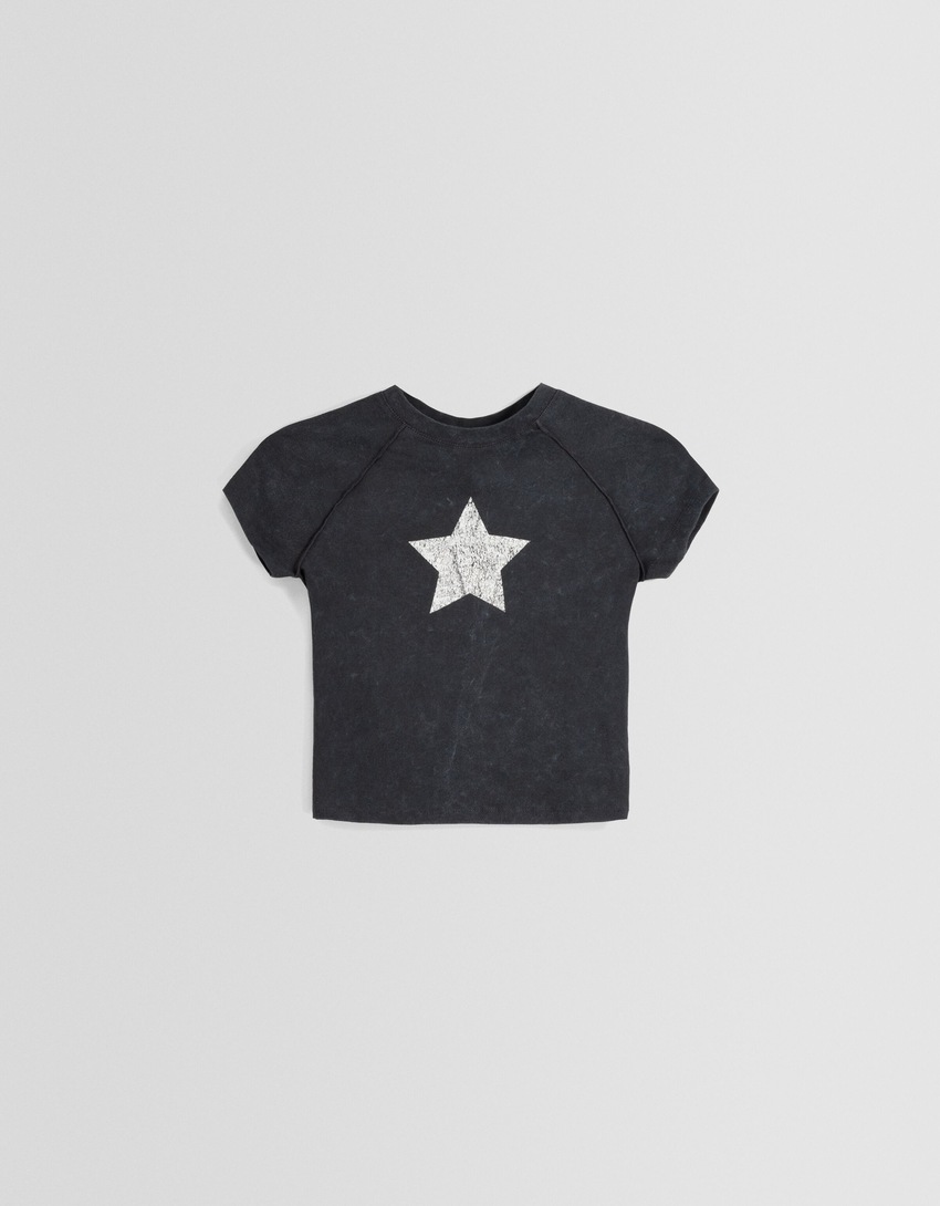 Camiseta de manga curta com estampa