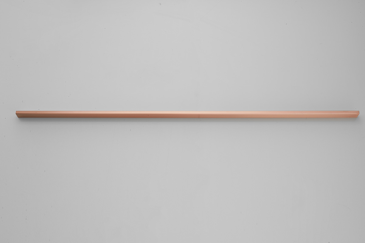 Saniclear Redro stabilisatiestang 120cm incl. muur- en wandbevestiging geborsteld koper