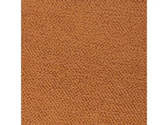 Pouf en tissu à bouclettes Orange ambré D 39 x H 40 cm