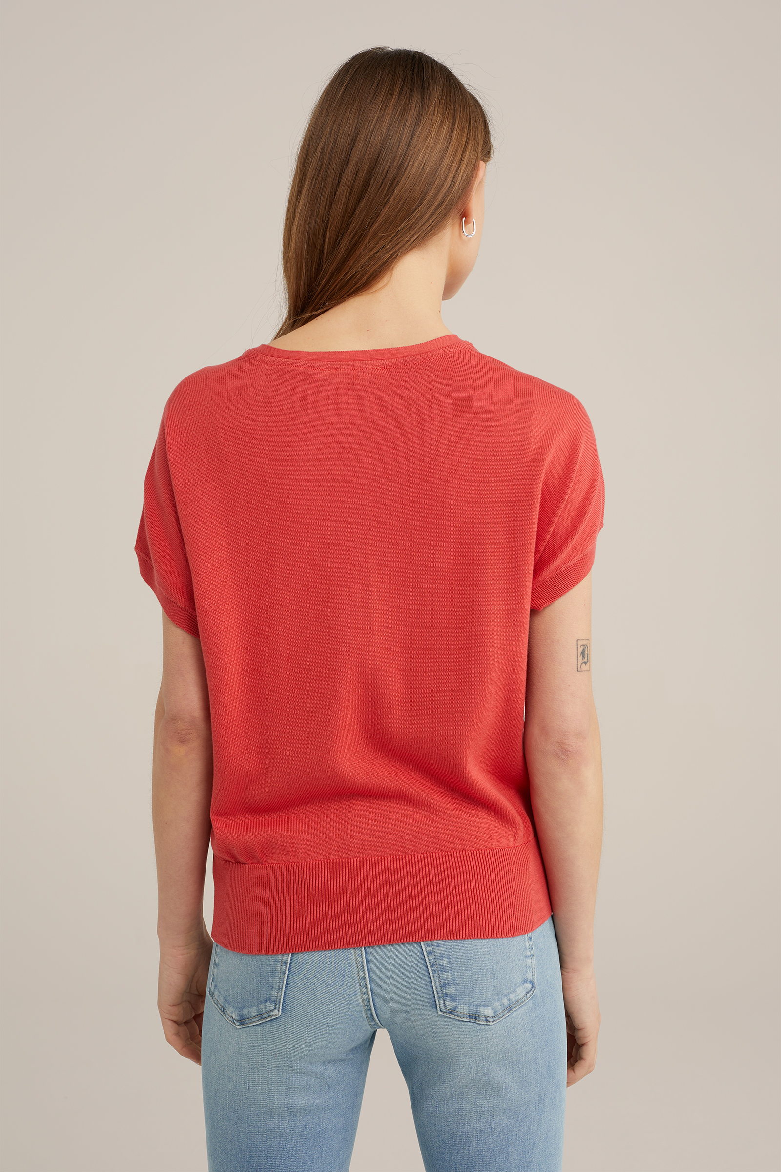 top met V-hals WE Fashion Donkerrood