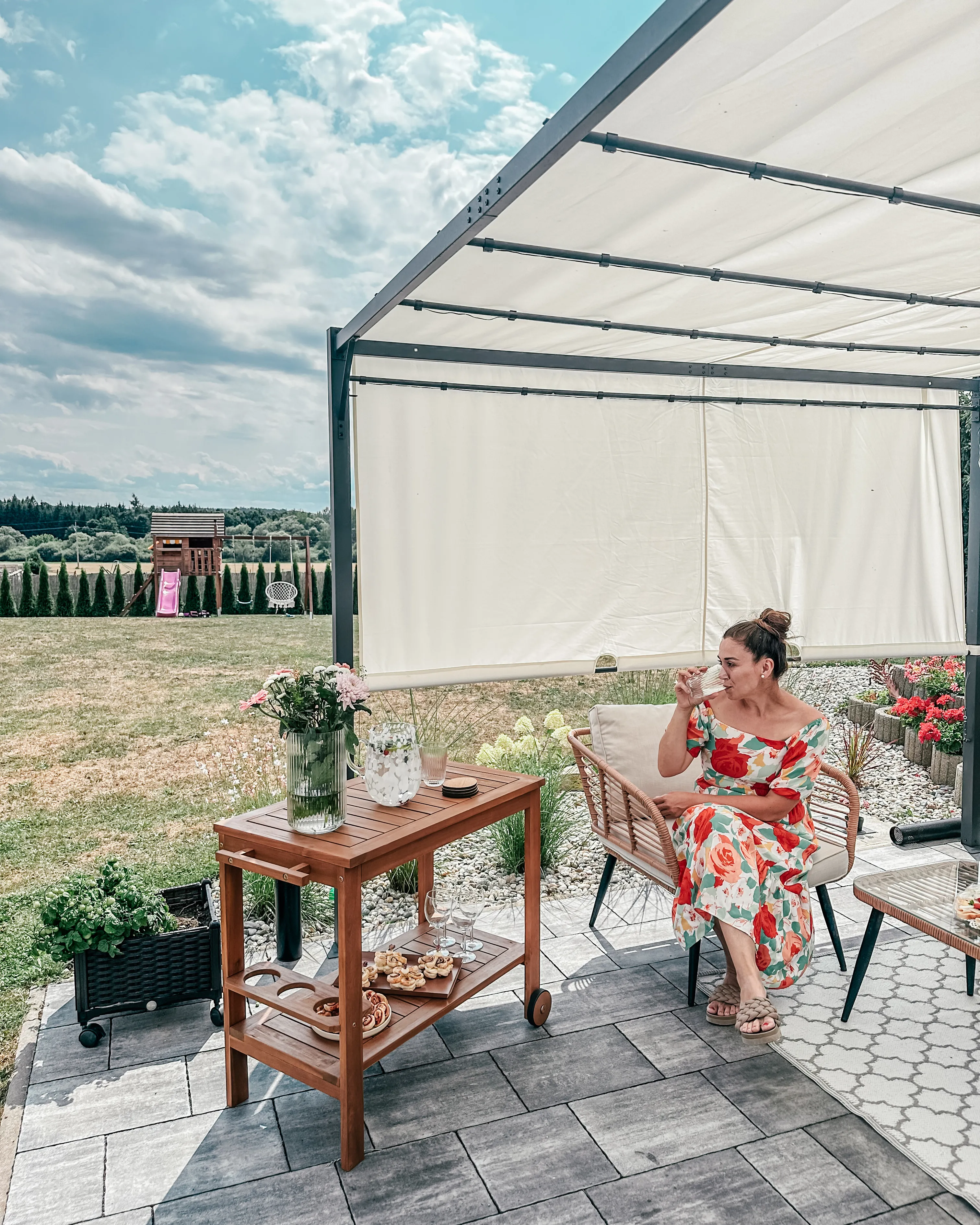 Paviljoen LED PARGA Metaal 310 cm 310 cm Beige