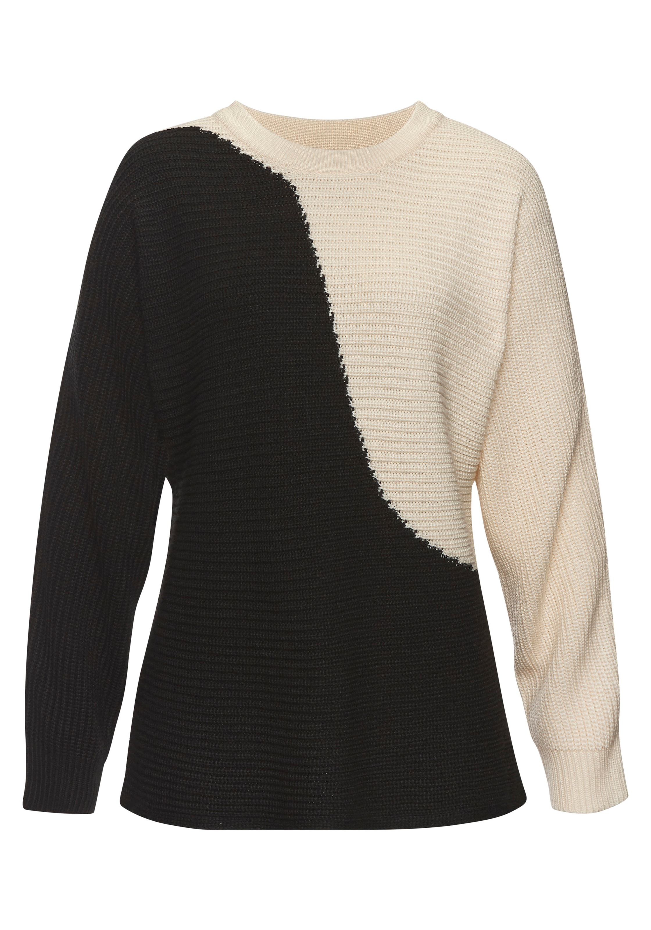 Vivance Strickpullover , in Colorblock-Optik, Rundhals
