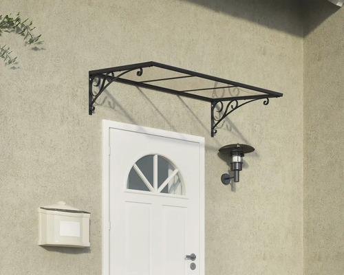 PALRAM-Canopia rechthoekige luifel Venus helder 1360x880x355 mm aluminium gepoedercoat grijs RAL 7016