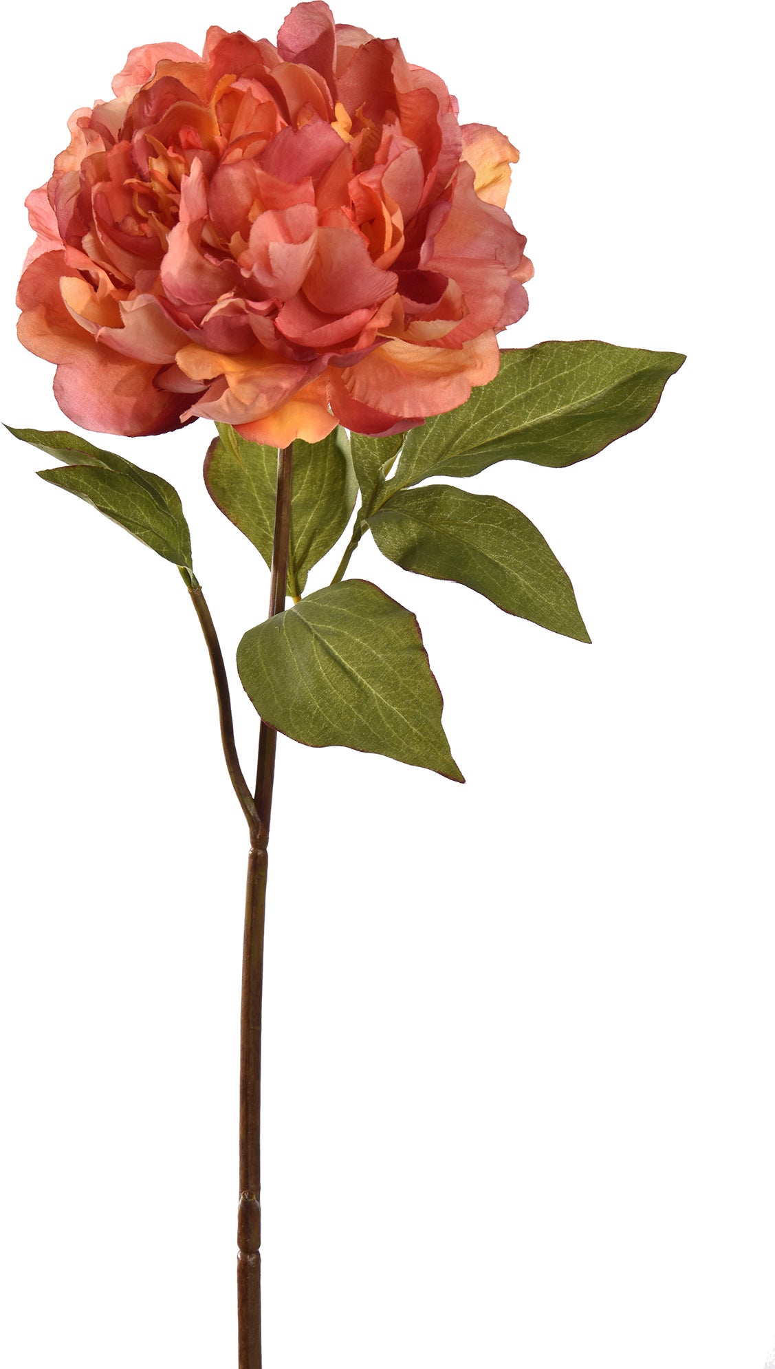 Jasaco PURE kunstbloem Pioen oranje rood 57 cm