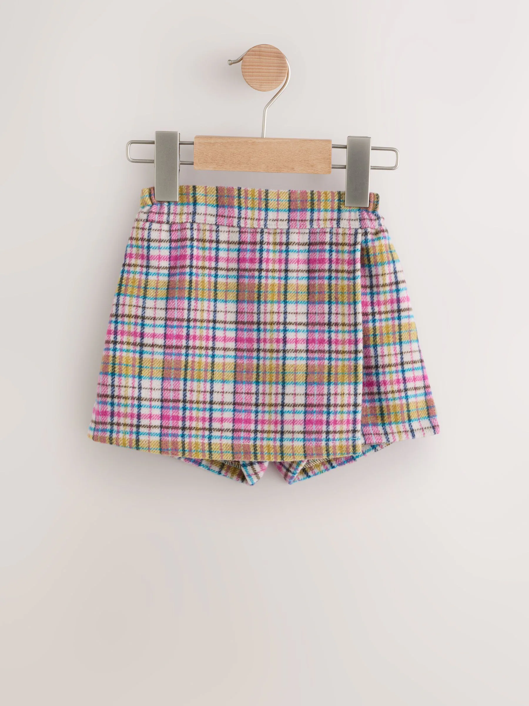 Roze/mink - Set van geruite rok en panty (3mnd -7jr)