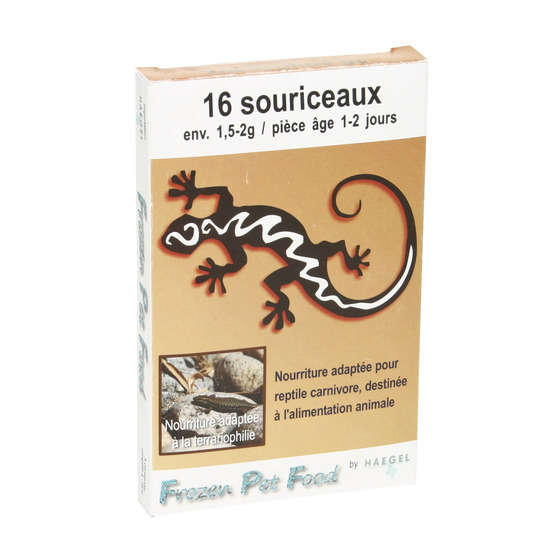 Souriceaux 1 à 2 jours, 1,5 à 2 gr (16 pièces)