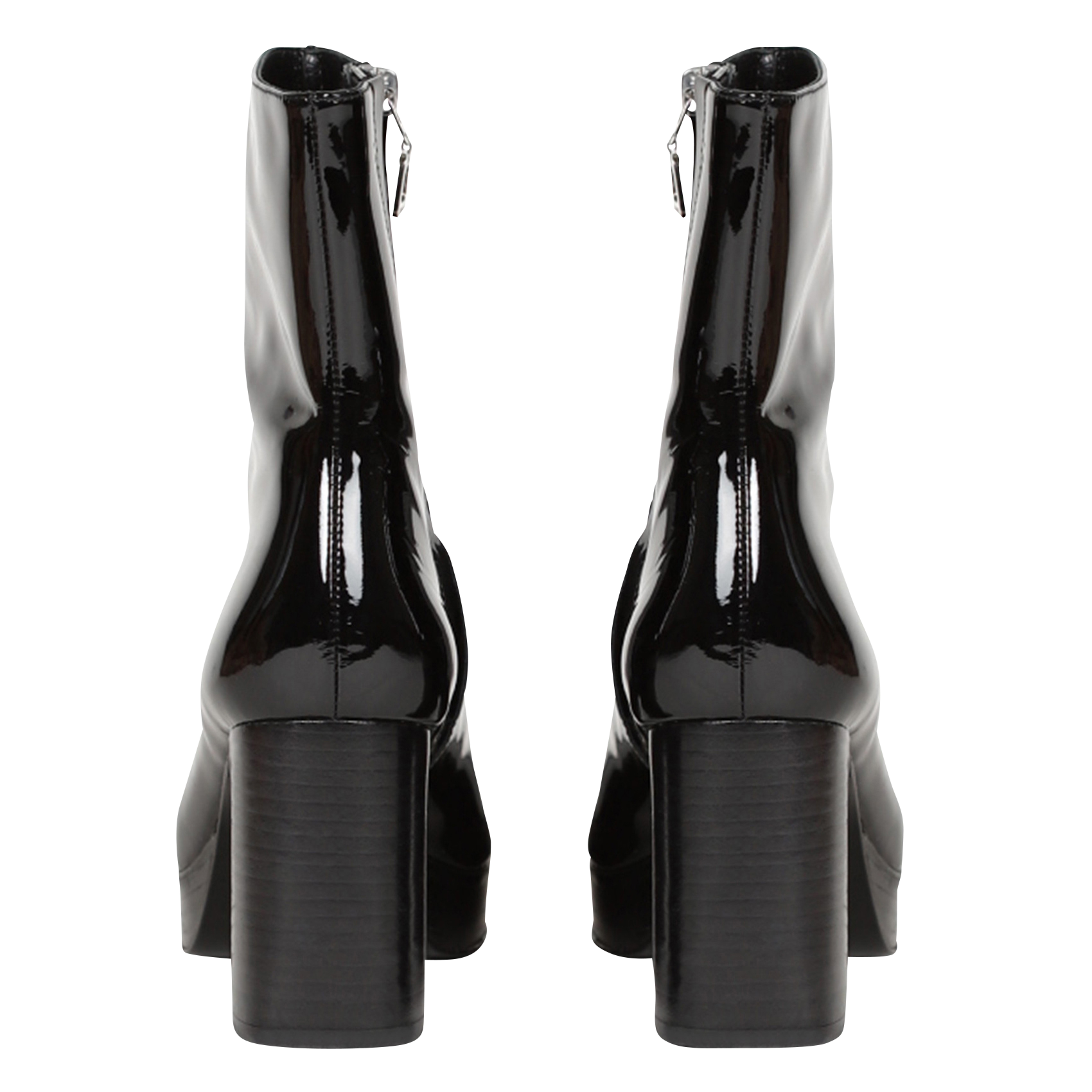 CLUB - Bottines en cuir vernis| Noir