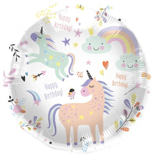 Folieballon eenhoorns en regenbogen
