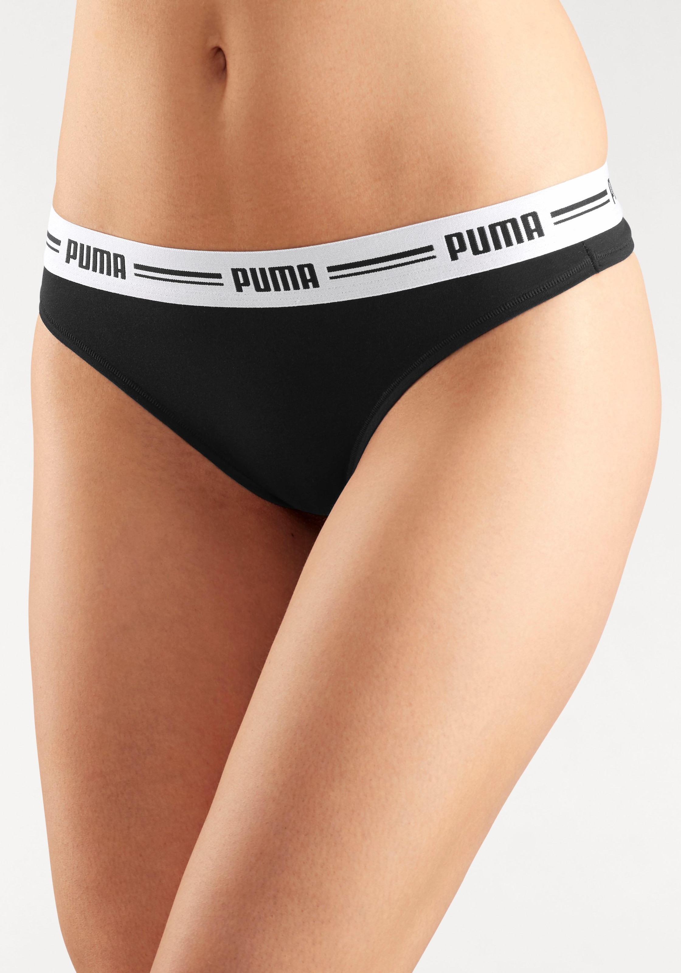 PUMA String »Iconic«, 2er-Packer Packung, mit weichem Logobündchen