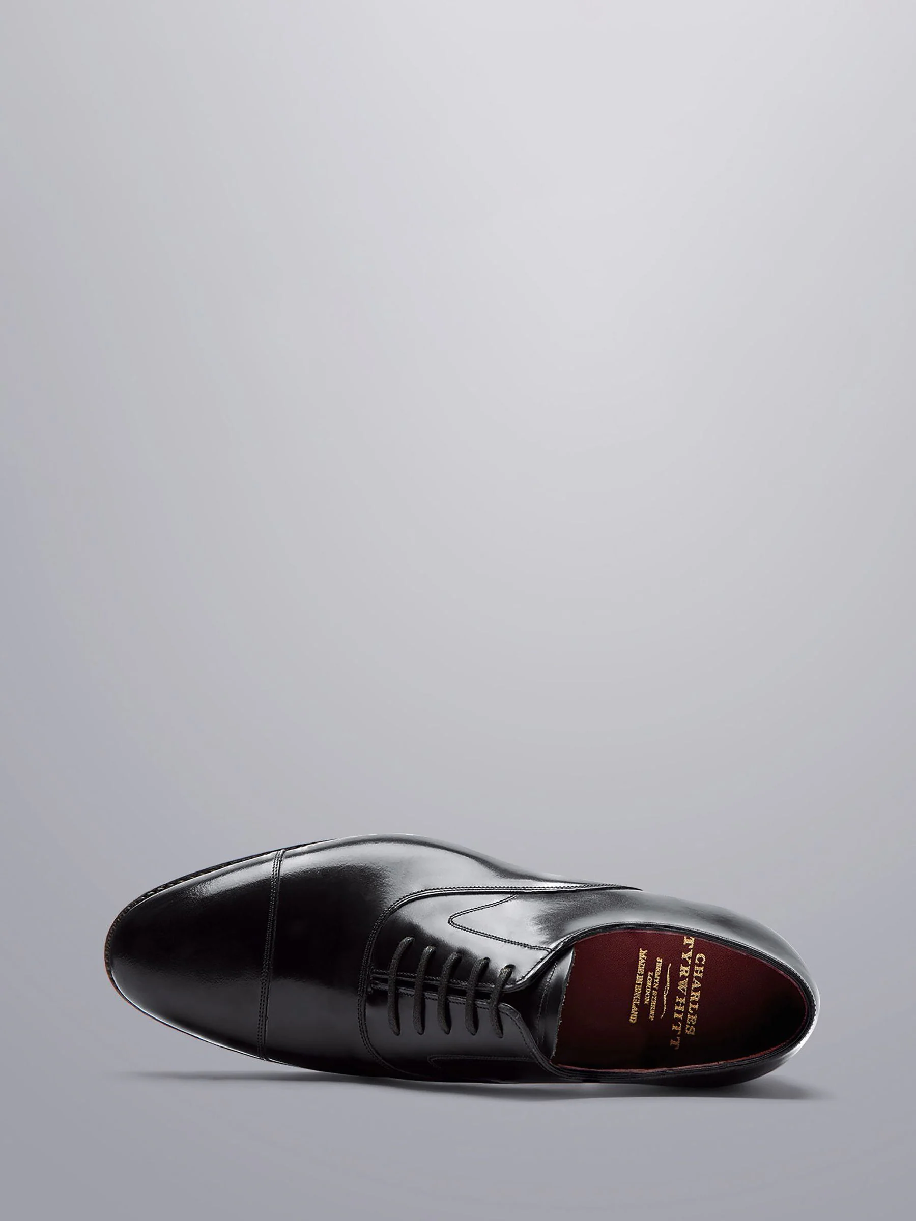 Charles Tyrwhitt - Made In England hoogglanzende leren Oxford schoenen