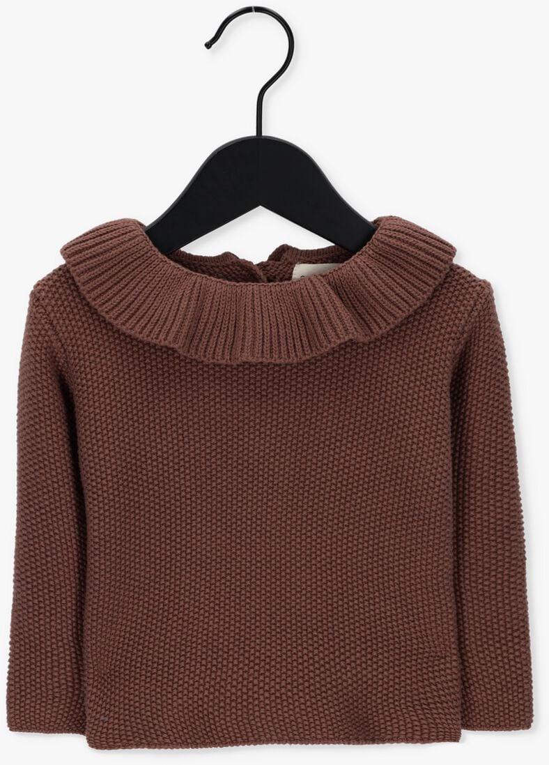 QUINCY MAE bruine quincy mae trui ruffle collar knit sweater