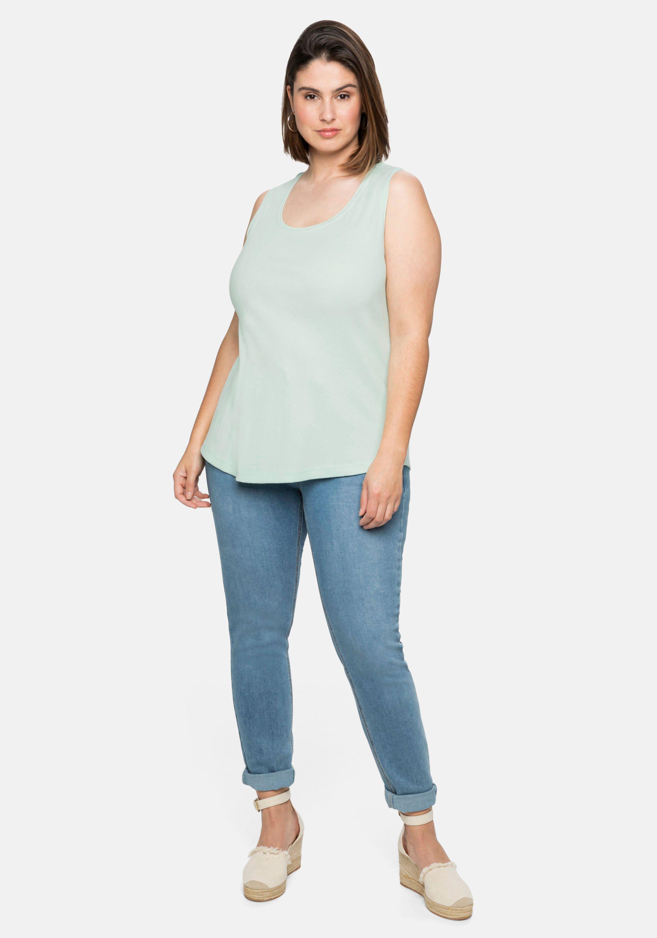 Tanktop in Ripp-Qualität mit Rundhalsausschnitt