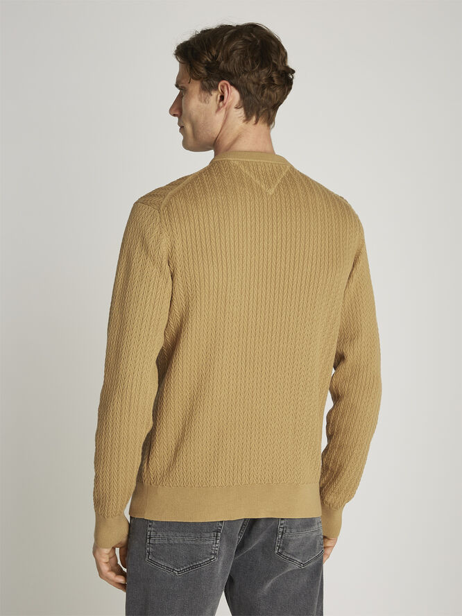 Tommy Hilfiger HERRINGBONE STRUCTURE C NK Safari canvas