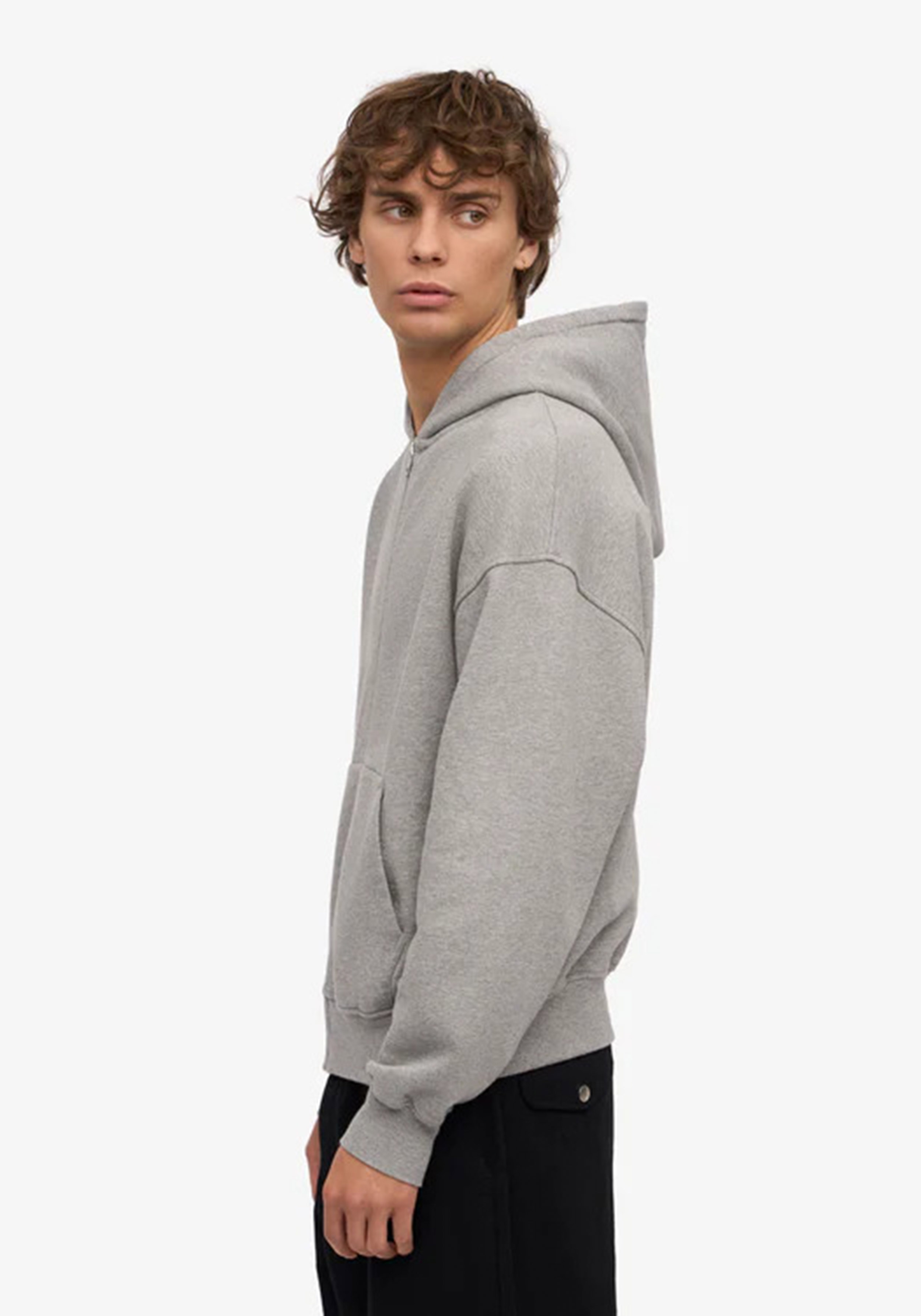 Colorful Standard Oversized Zip Hoodie Ivory White