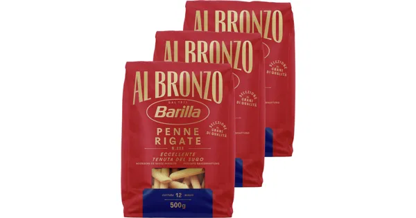 Barilla Al Bronzo Penne Rigate 3x500g