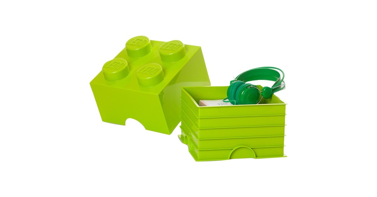 Room CopenhagenLEGO Storage Brick 4 Groen opbergdoos  (Groen)