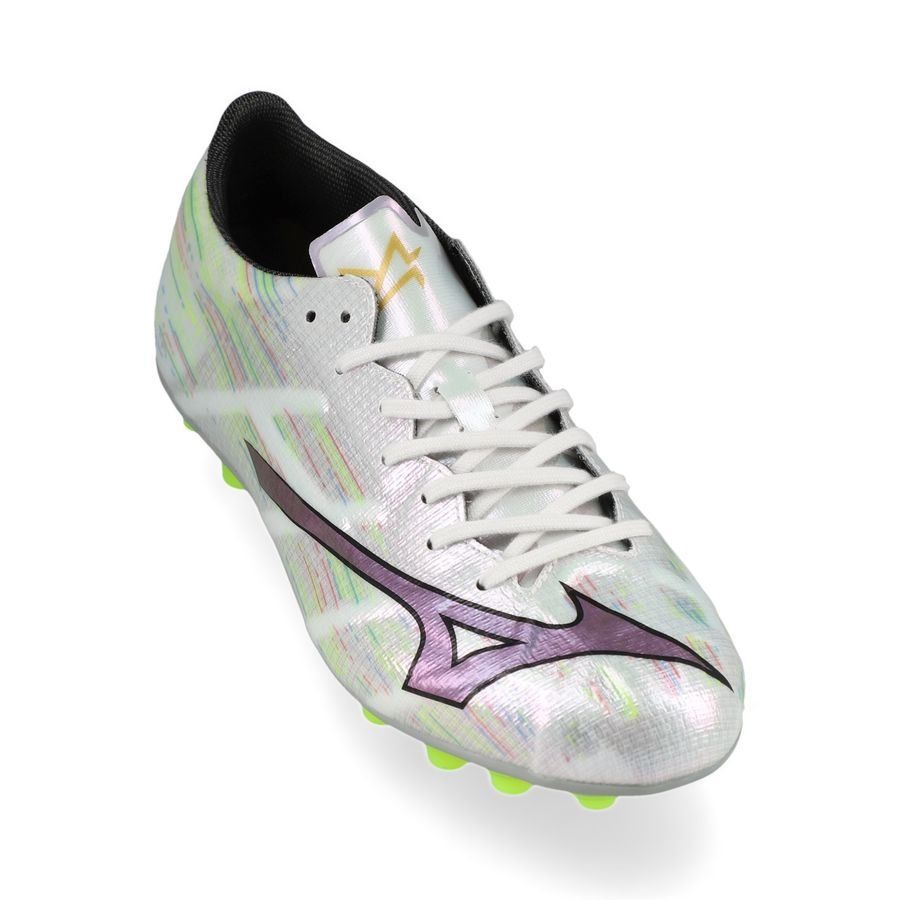Mizuno Alpha II Elite AG - Blanc/Silver Iridescent/Noir