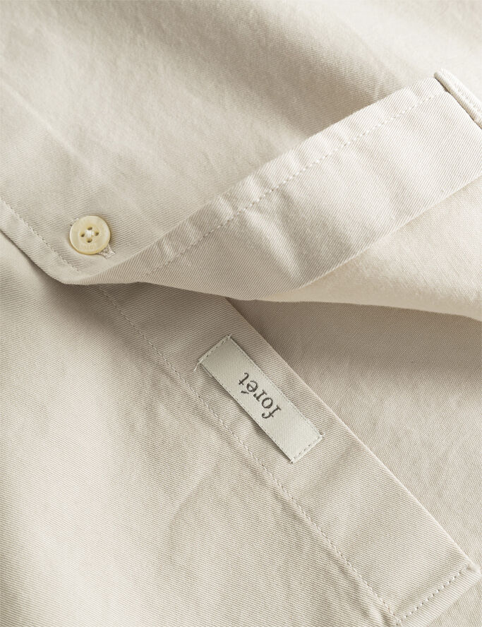 Forét CAMP LIGHT TWILL SHIRT Oat