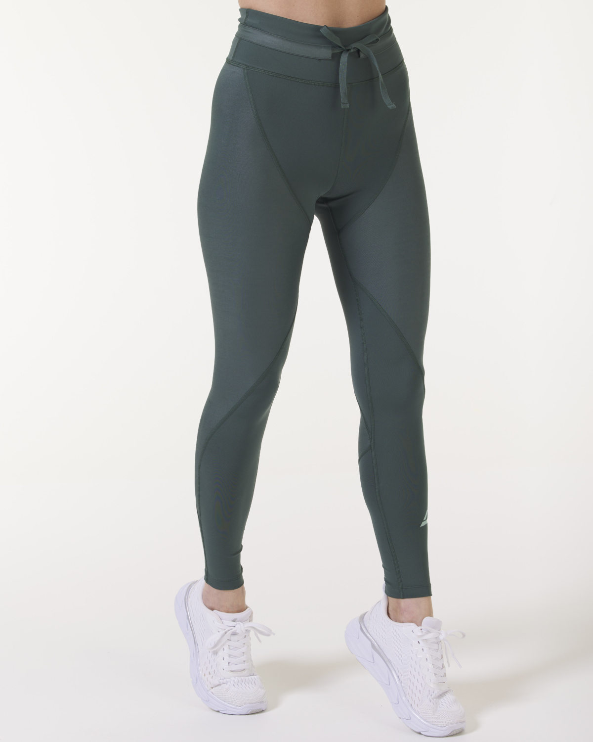 LEVITY High Shine Comp Running Tights Greengrey