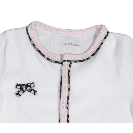 Miss Fleur de Lune pyjama en velours   Blanc        Naissance   de               Sauthon Baby's Sweet Home