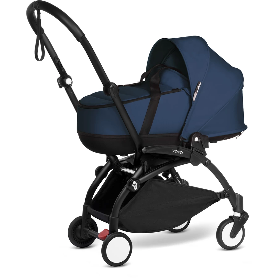 BABYZEN Kinderwagen YOYO2 0+ Black mit Liegewanne Navy Blue