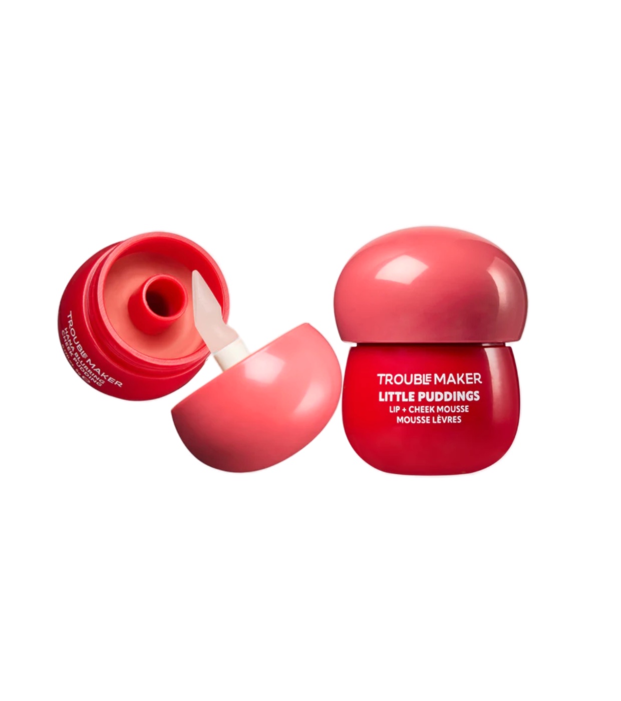 Trouble Maker - Mousse para lábios e bochechas Little Pudding - Kimmi Coral Pink