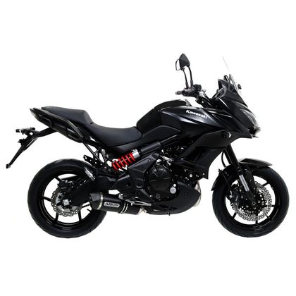 Silencieux Arrow Alu dark race-tech embout carbone - Noir