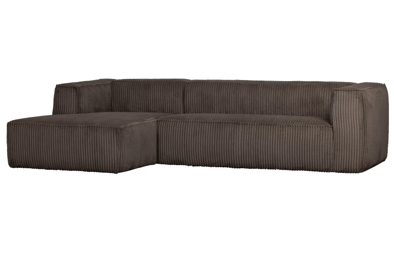 WOOOD Bean bank met chaise longue links rib travertin
