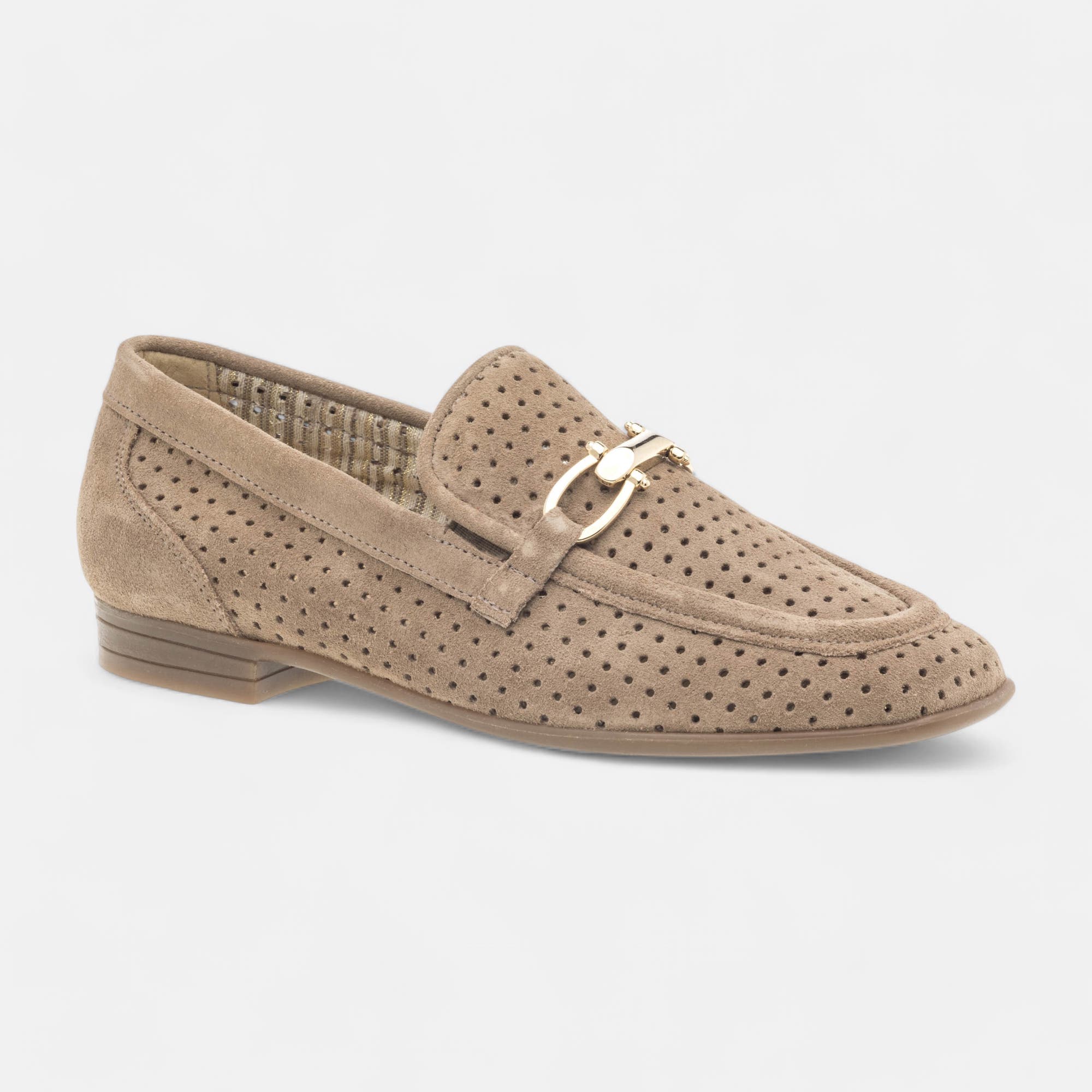 Mocassins Femme en cuir beige