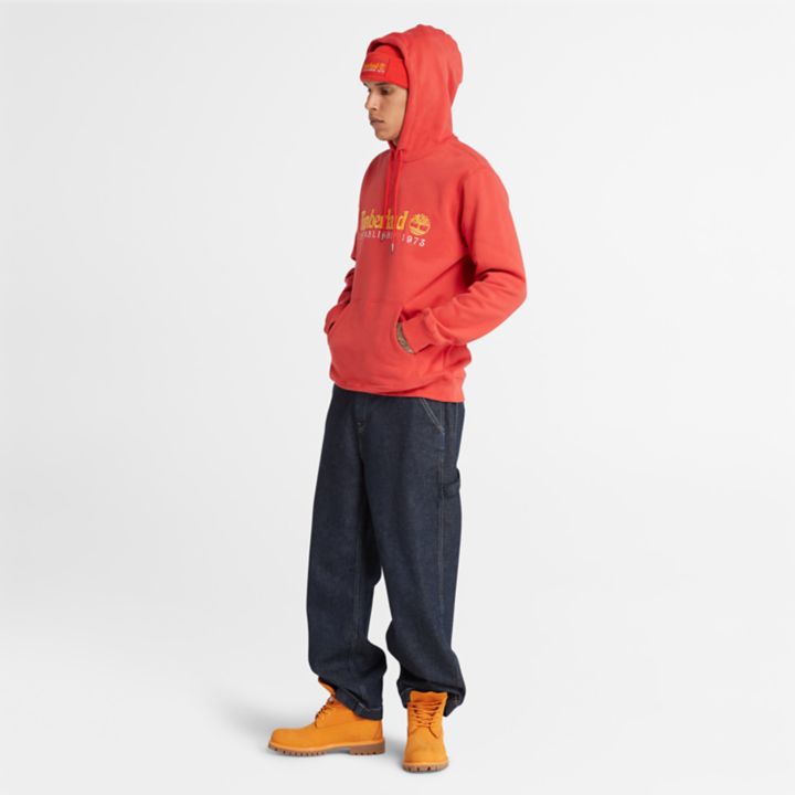 Moletom com capuz Timberland 50º Aniversário na cor vermelha