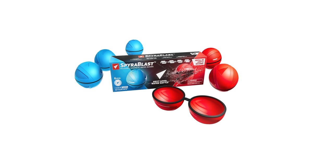 SpyraSpyraBlast Blue & Red Waterspeelgoed  (3 rode en 3 blauwe)