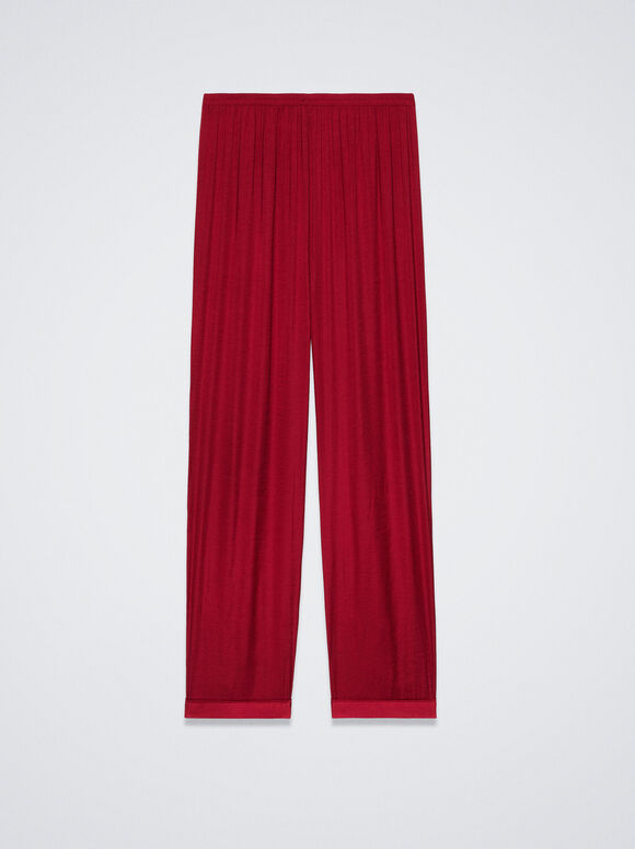 Conjunto de pijama personalizável com máscara para os olhos - Vermelho