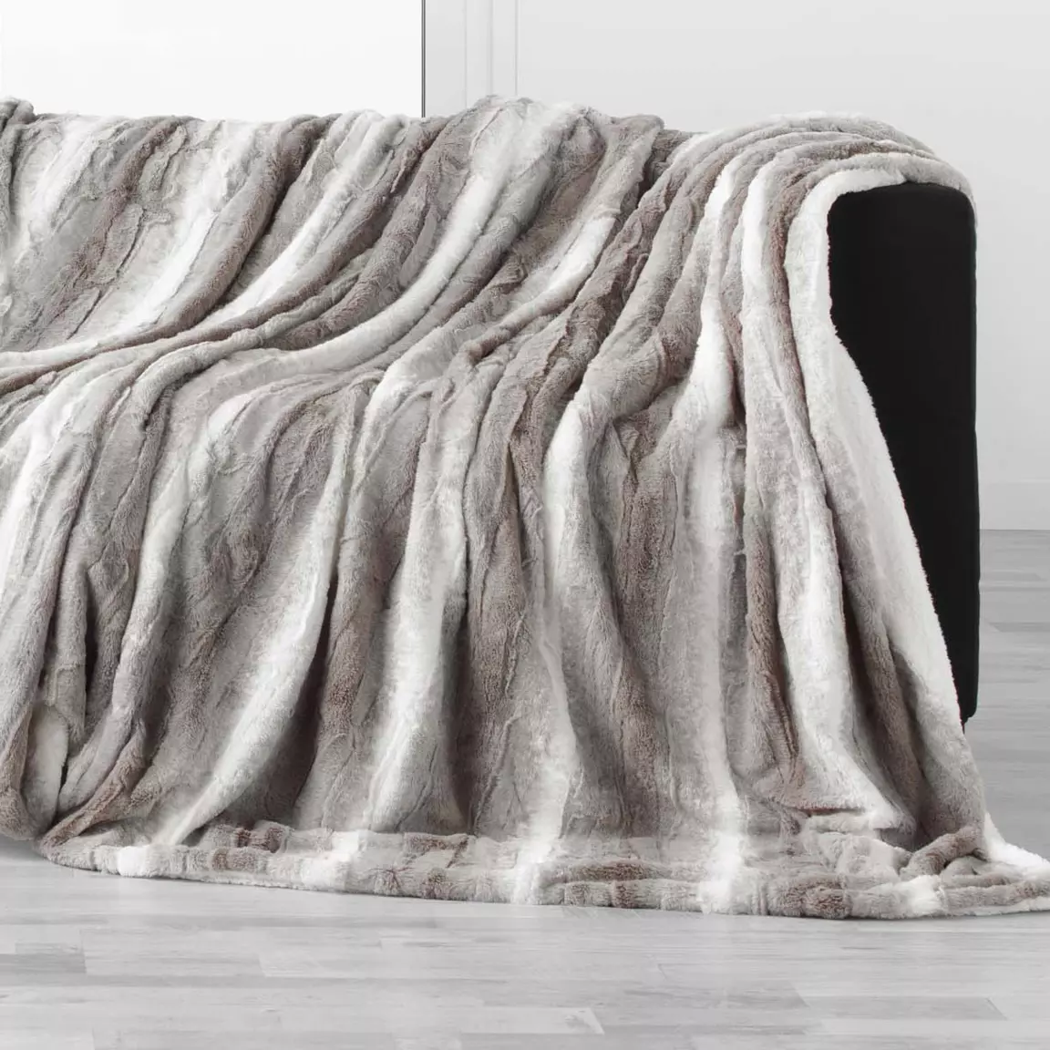 Plaid fausse fourrure (180 x 220 cm) Sven Beige