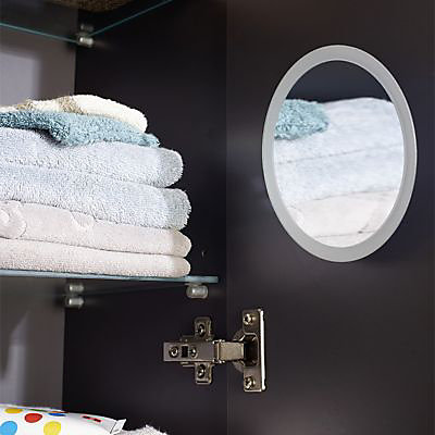 Colonne de salle de bains taupe laqué Pamili 30 cm